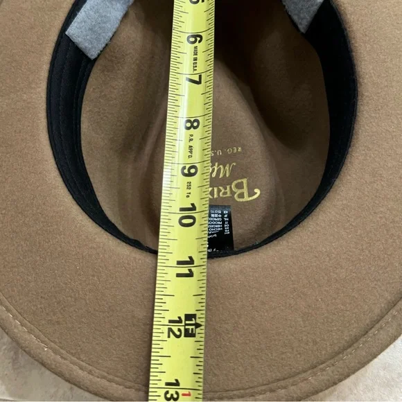 High End Brixton Mfg Co Tan Felt Men’s S 7 Fedora Hat MINTY - Picture 6 of 11